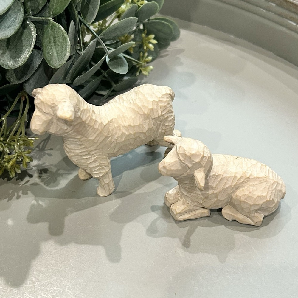 Willow Tree Sheep Lamb Set Nativity Replacement Figurines Demdaco 1999